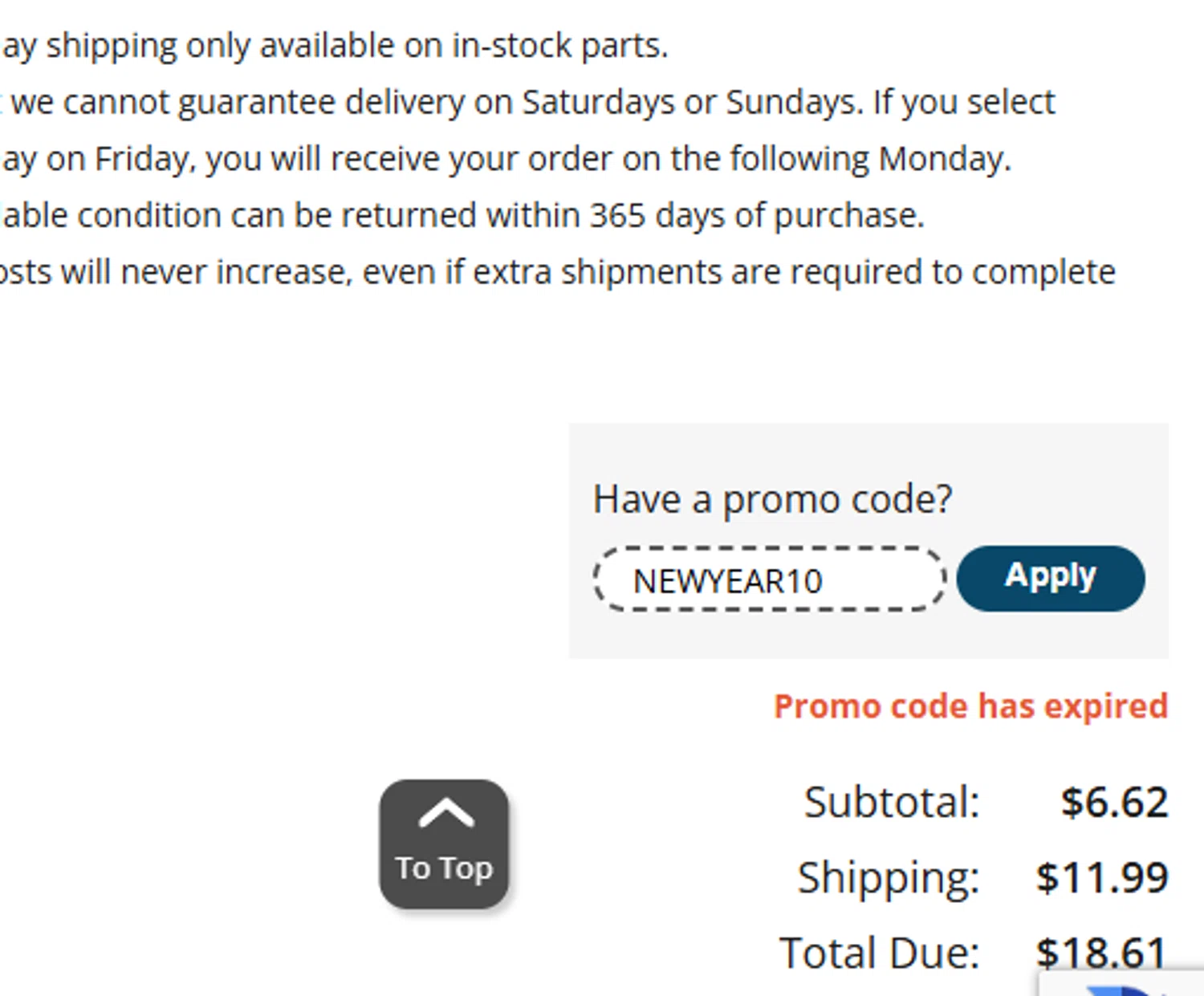 Fix.com promo code screenshot showing code NEWYEAR10 applied at Fix.com checkout page. Uploaded by SimplyCodes community member CashCollector6189 on Jan 18, 2025