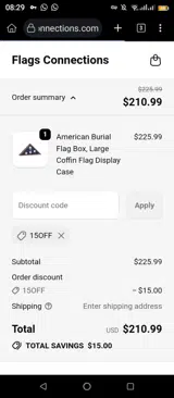 15off coupon verification screenshot