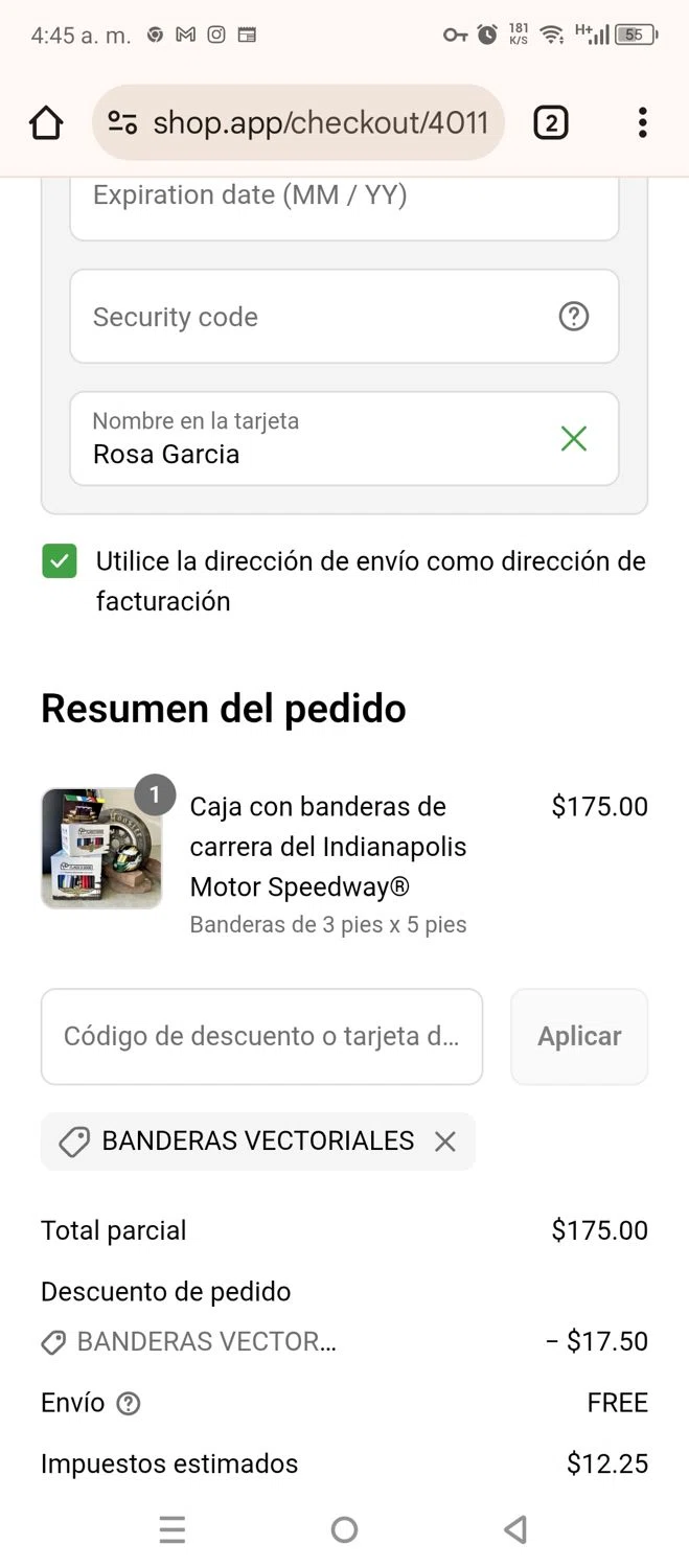 Flags For Good discount code screenshot showing code VECTORFLAGS applied at Flags For Good checkout page. Uploaded by SimplyCodes community member 220919 on May 23, 2025