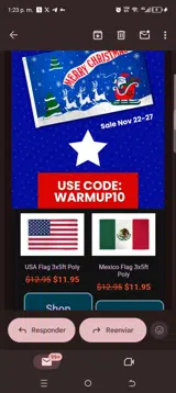 Warmup10 coupon verification screenshot