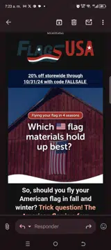 Flags USA coupon verification screenshot