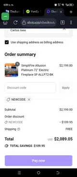 Flame Authority coupon verification screenshot