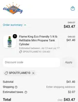 Flame King coupon verification screenshot