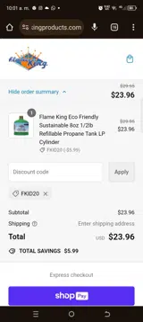 FKID20 coupon verification screenshot