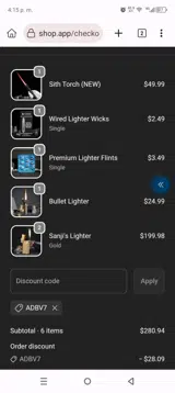 ADBV7 coupon verification screenshot