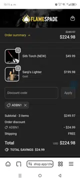 ADBN1 coupon verification screenshot