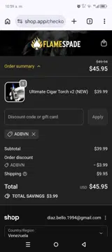 ADBVN coupon verification screenshot