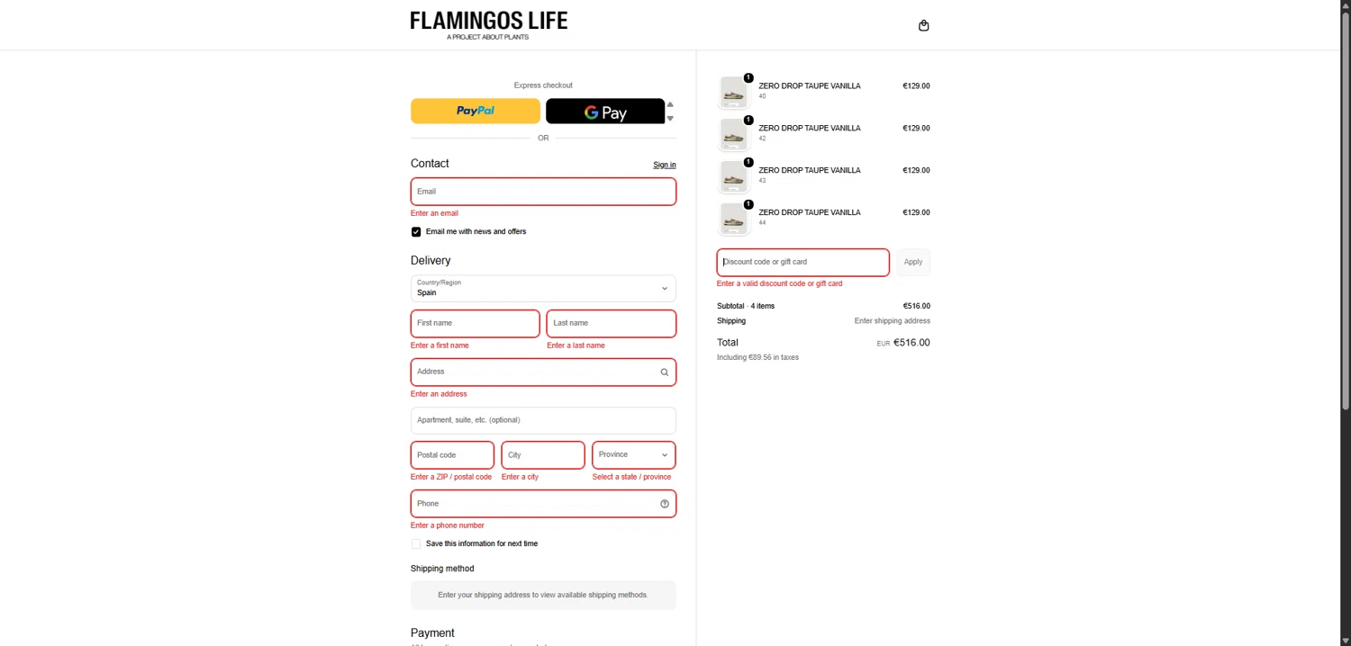Flamingos' Life discount code screenshot showing code 10extraoff applied at Flamingos' Life checkout page. Uploaded by SimplyCodes community member MagnificentTitan6986 on Jan 26, 2026