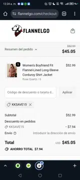 KKSAVE15 coupon verification screenshot