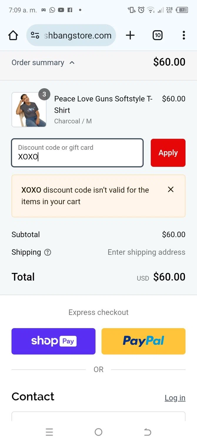 Flashbang Boutique promo code screenshot showing code XOXO applied at Flashbang Boutique checkout page. Uploaded by SimplyCodes community member FrugalAdmiral9980 on Feb 4, 2025