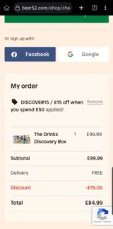 Flavourly coupon verification screenshot