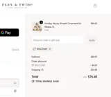 Flax & Twine coupon verification screenshot