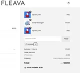 FLEAVA10 coupon verification screenshot