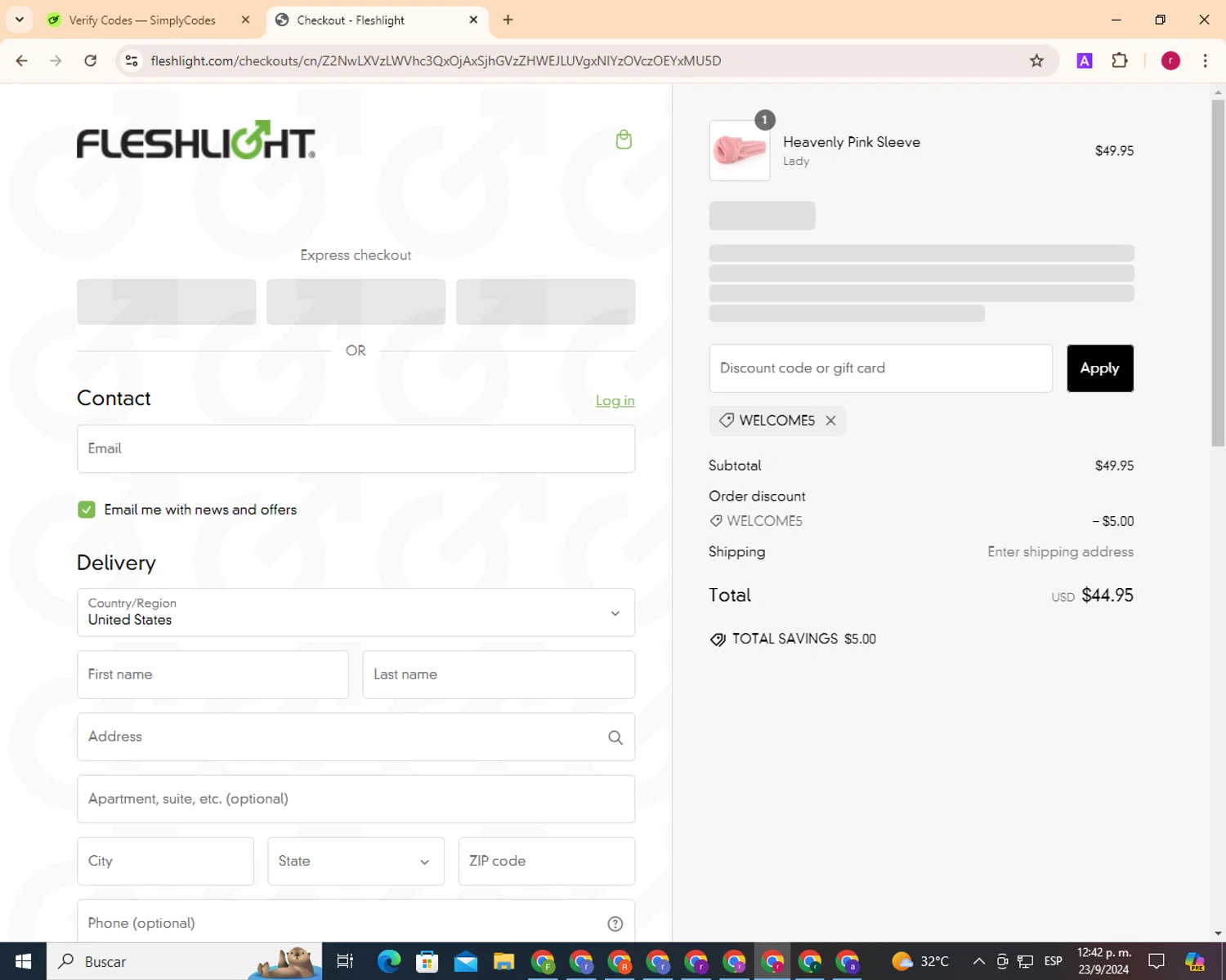 how to use Fleshlight coupons