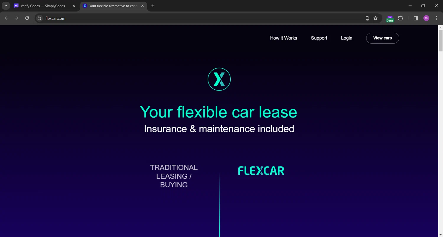 Flexcar checkout page showing Flexcar promo code box | Screenshot taken by SimplyCodes community member on Dec 8, 2023