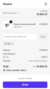 AGI coupon verification screenshot