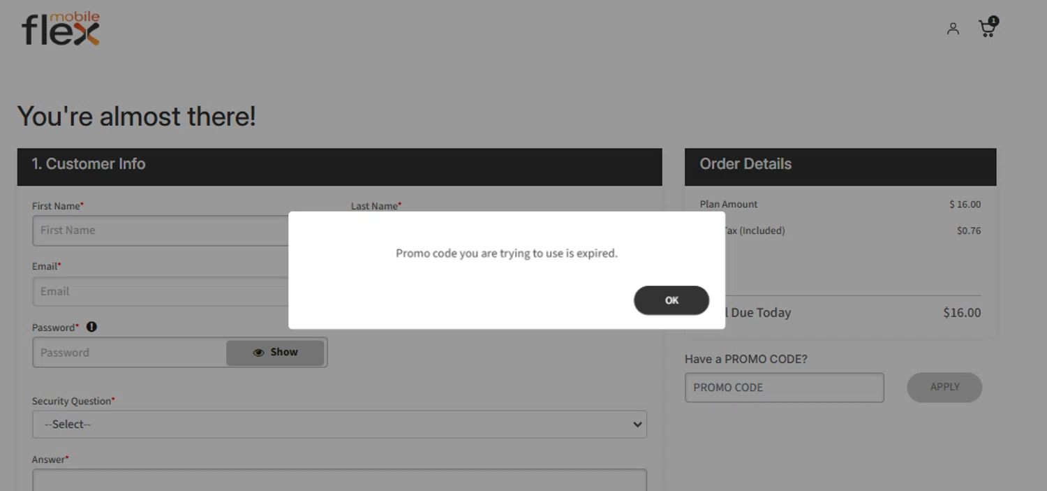 Flex Mobile promo code screenshot showing code FLEX25 applied at Flex Mobile checkout page. Uploaded by SimplyCodes community member eudorasuarez on Feb 25, 2025