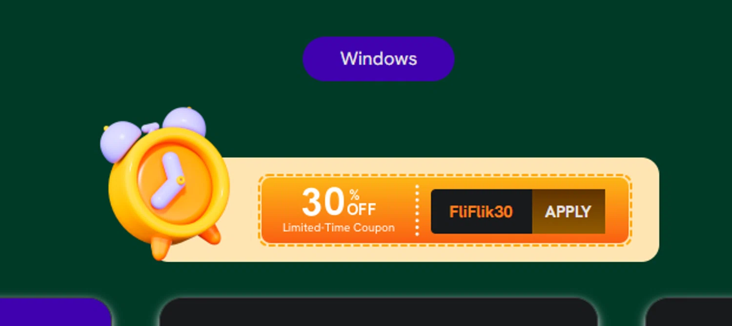 FliFlik promo code screenshot showing code FliFlik30 applied at FliFlik checkout page. Uploaded by SimplyCodes community member PedroNavaja on Oct 14, 2025