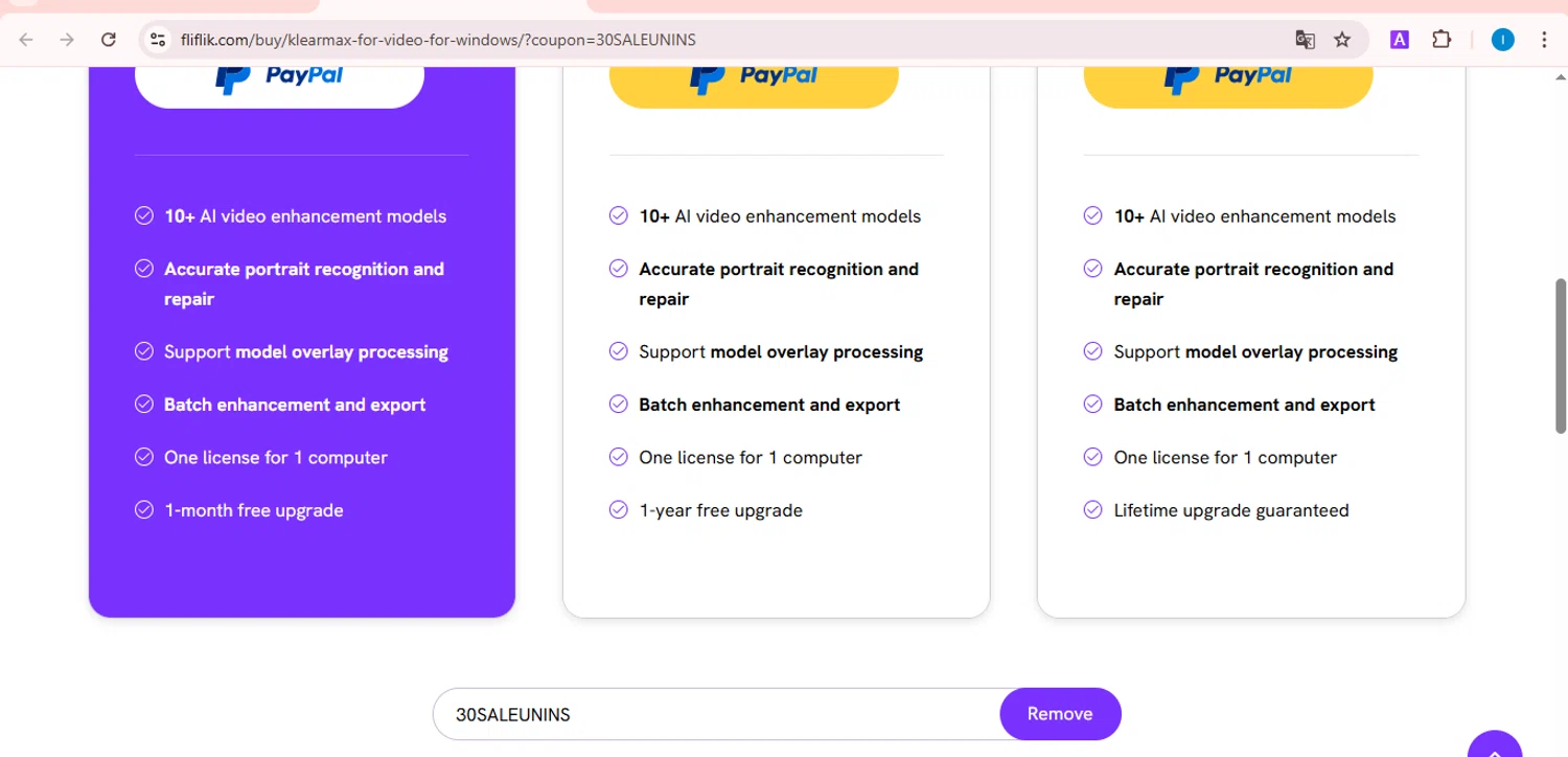 FliFlik checkout page showing FliFlik promo code box | Screenshot taken by SimplyCodes community member on Jan 4, 2026