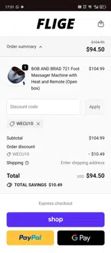 WECU10 coupon verification screenshot