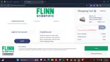 Flinn Scientific coupon verification screenshot