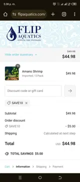 Save10 coupon verification screenshot