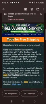 FLIPPINFREESHIPPIN coupon verification screenshot