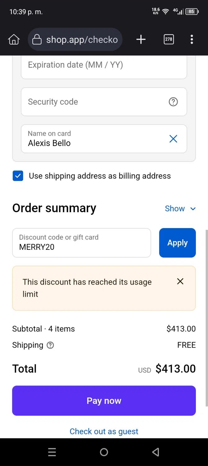FlipBelt promo code screenshot showing code MERRY20 applied at FlipBelt checkout page. Uploaded by SimplyCodes community member BrilliantHero1199 on Dec 15, 2025