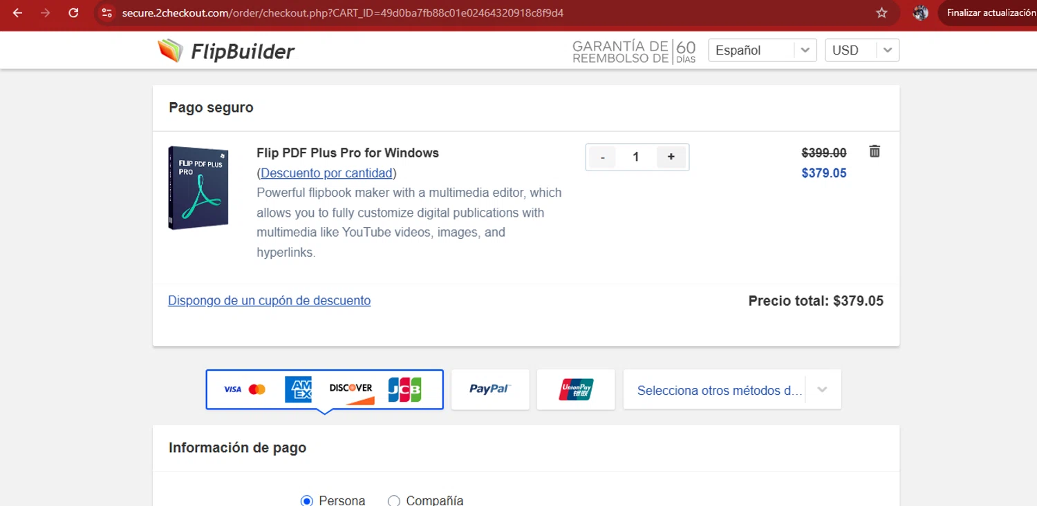 FlipBuilder coupon code screenshot showing code reseller5 applied at FlipBuilder checkout page. Uploaded by SimplyCodes community member kimberlinmartinez on Jun 20, 2025