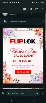 Mom15 coupon verification screenshot