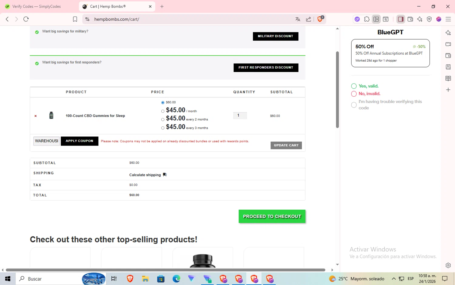 Flirt4Free promo code screenshot showing code VIP applied at Flirt4Free checkout page. Uploaded by SimplyCodes community member aaaaaaaaaaaaaaa on Jan 24, 2026