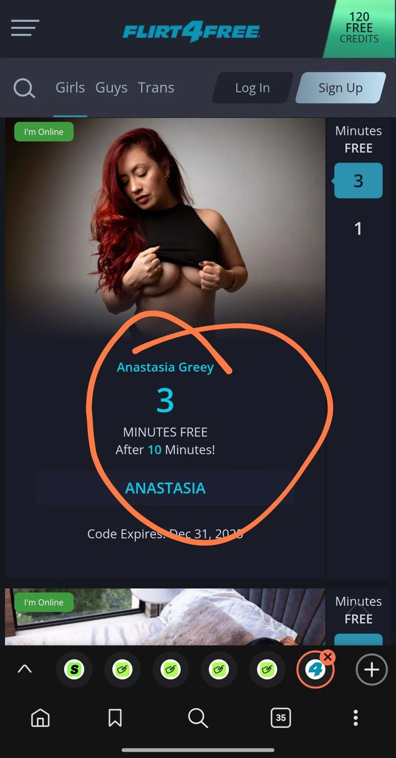 Flirt4Free promo code screenshot showing code Anastasia applied at Flirt4Free checkout page. Uploaded by SimplyCodes community member Dejadepicharme on Oct 12, 2025