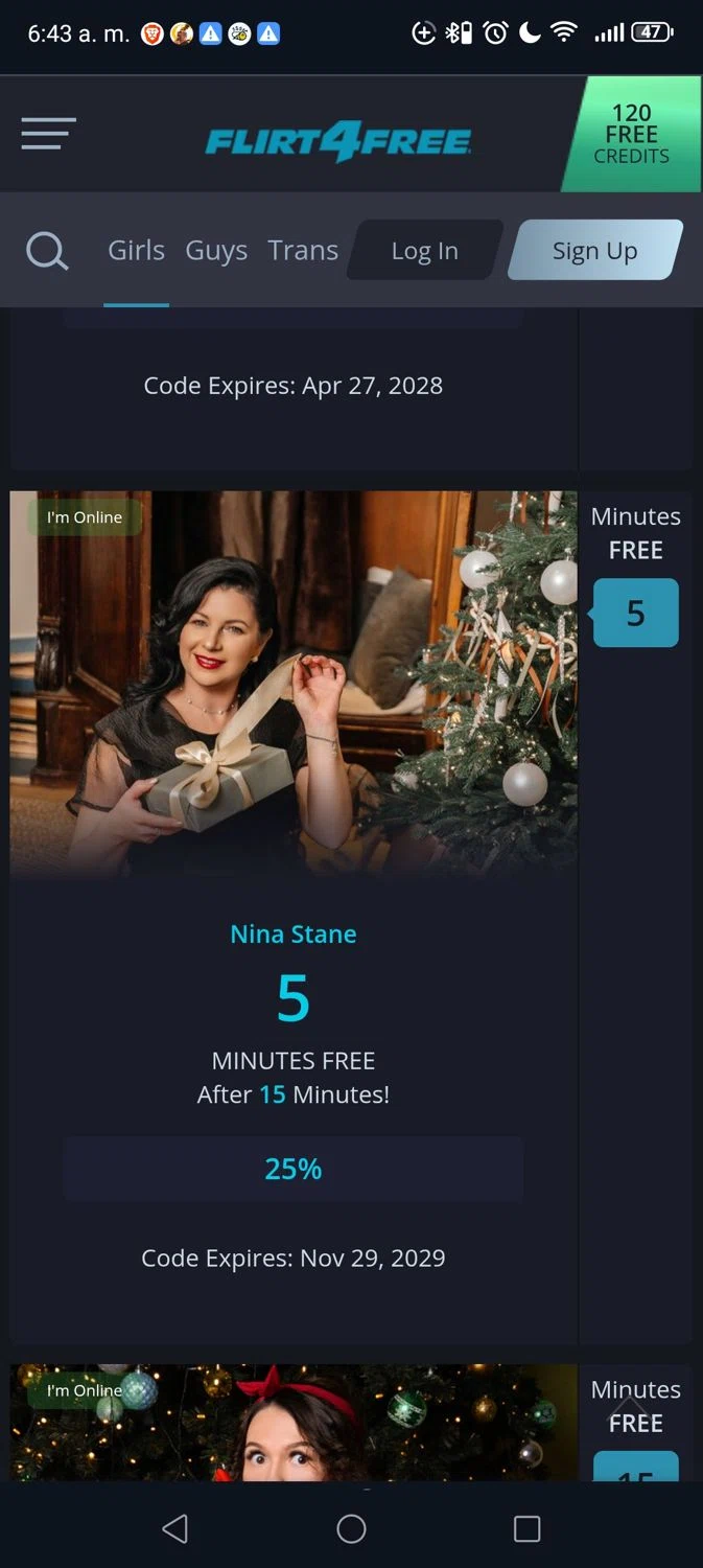 Flirt4Free promo code screenshot showing code 25% applied at Flirt4Free checkout page. Uploaded by SimplyCodes community member Georg3 on Dec 26, 2025