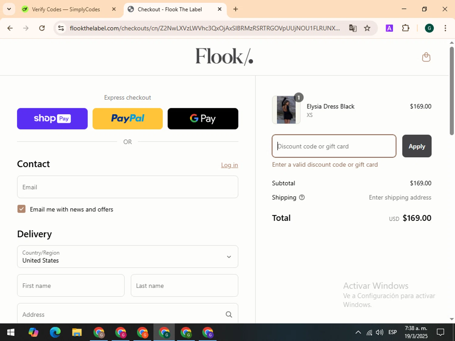 Flook The Label promo code screenshot showing code LOVEFLOOK30 applied at Flook The Label checkout page. Uploaded by SimplyCodes community member MightyAce9654 on Mar 19, 2025