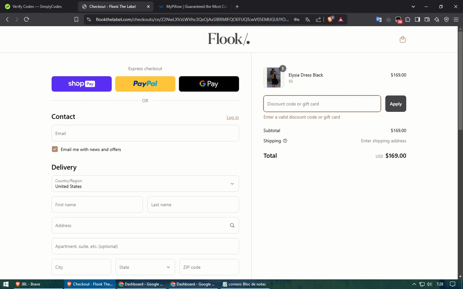 Flook The Label promo code screenshot showing code LOVEFLOOK30 applied at Flook The Label checkout page. Uploaded by SimplyCodes community member ShieldElite2370 on Mar 19, 2025
