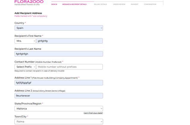 Flora2000 checkout page showing Flora2000 promo code box | Screenshot taken by SimplyCodes community member on Mar 12, 2025