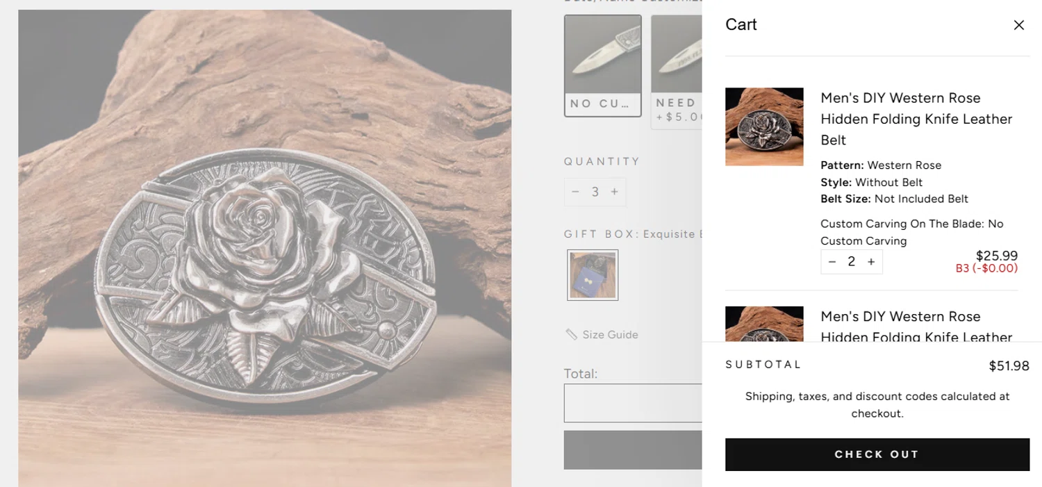 FloralTrip promo code screenshot showing code B3 applied at FloralTrip checkout page. Uploaded by SimplyCodes community member Josecaste on Nov 2, 2025