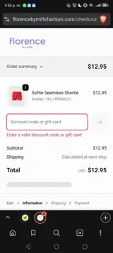 WISH coupon verification screenshot