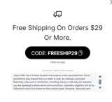 FREESHIP29 coupon verification screenshot