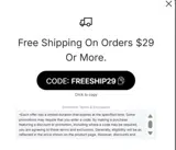FREESHIP29 coupon verification screenshot