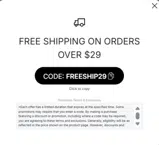 FREESHIP29 coupon verification screenshot