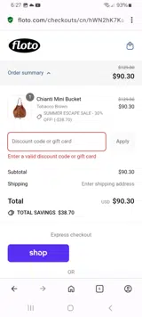 LABOR10 coupon verification screenshot
