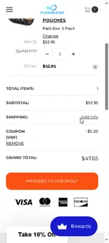 VBF coupon verification screenshot