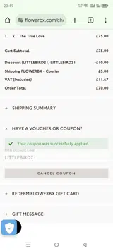 LITTLEBIRD21 coupon verification screenshot