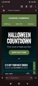 FLOWER CO. coupon verification screenshot