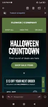 FLOWER CO. coupon verification screenshot