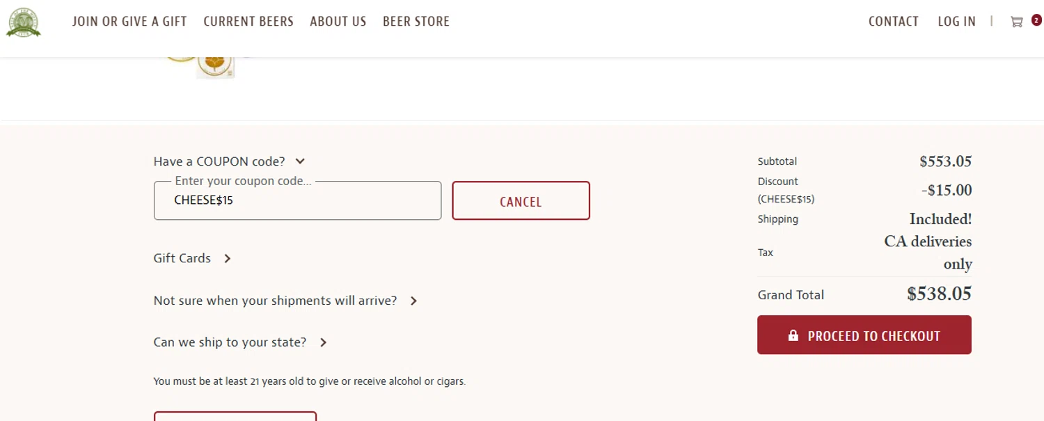 Flower of the Month Club promo code screenshot showing code CHEESE$15 applied at Flower of the Month Club checkout page. Uploaded by SimplyCodes community member SavingsLegend7908 on Jun 7, 2025
