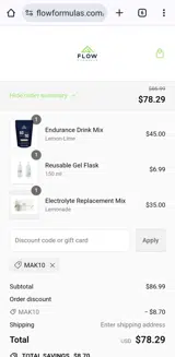 MAK10 coupon verification screenshot