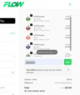 FLOWPOUCH coupon verification screenshot