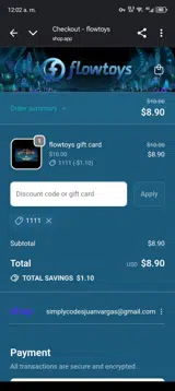 1111 coupon verification screenshot